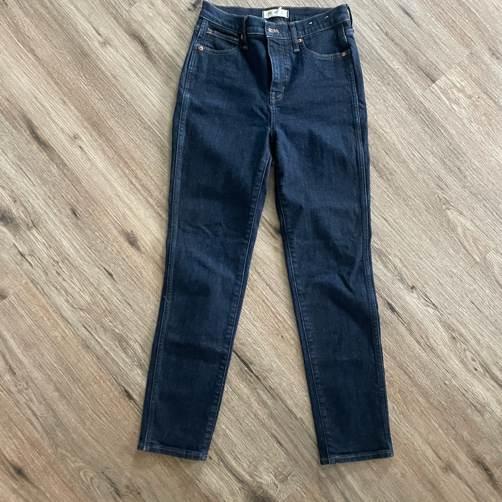 Madewell Dark Blue Stovepipe Jeans